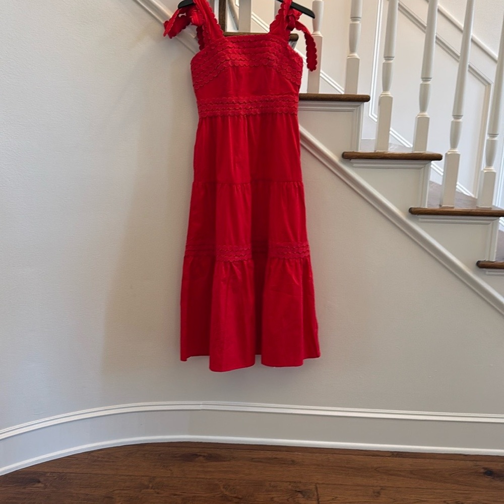 CeliaB Red Sleeveless Sundress for Weddings
